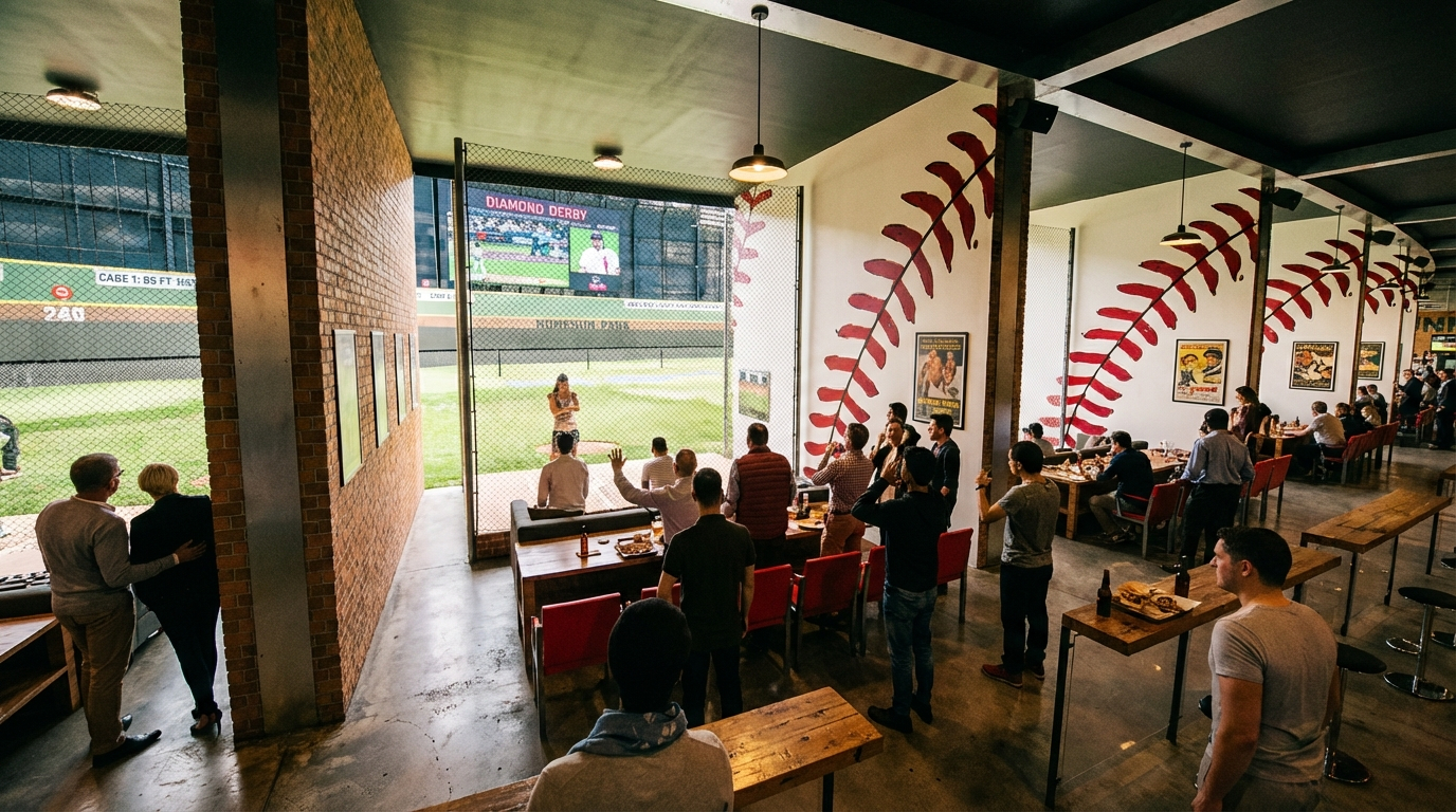 Diamond Derby batting cage social view