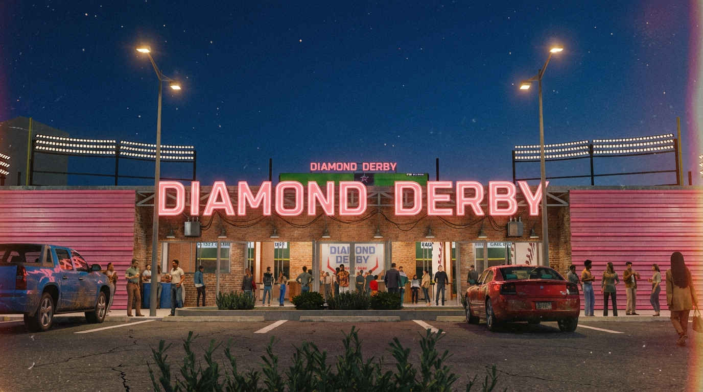 Diamond Derby exterior at night
