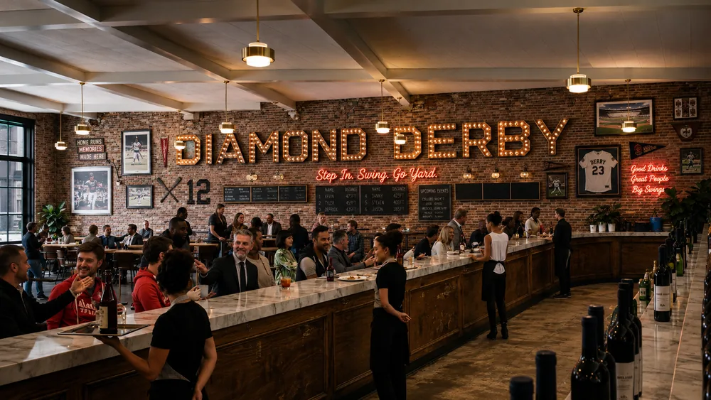 Guests at the Diamond Derby bar and dining room