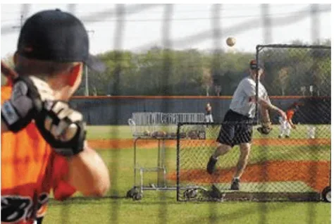 Human front toss requires another person to deliver each baseball